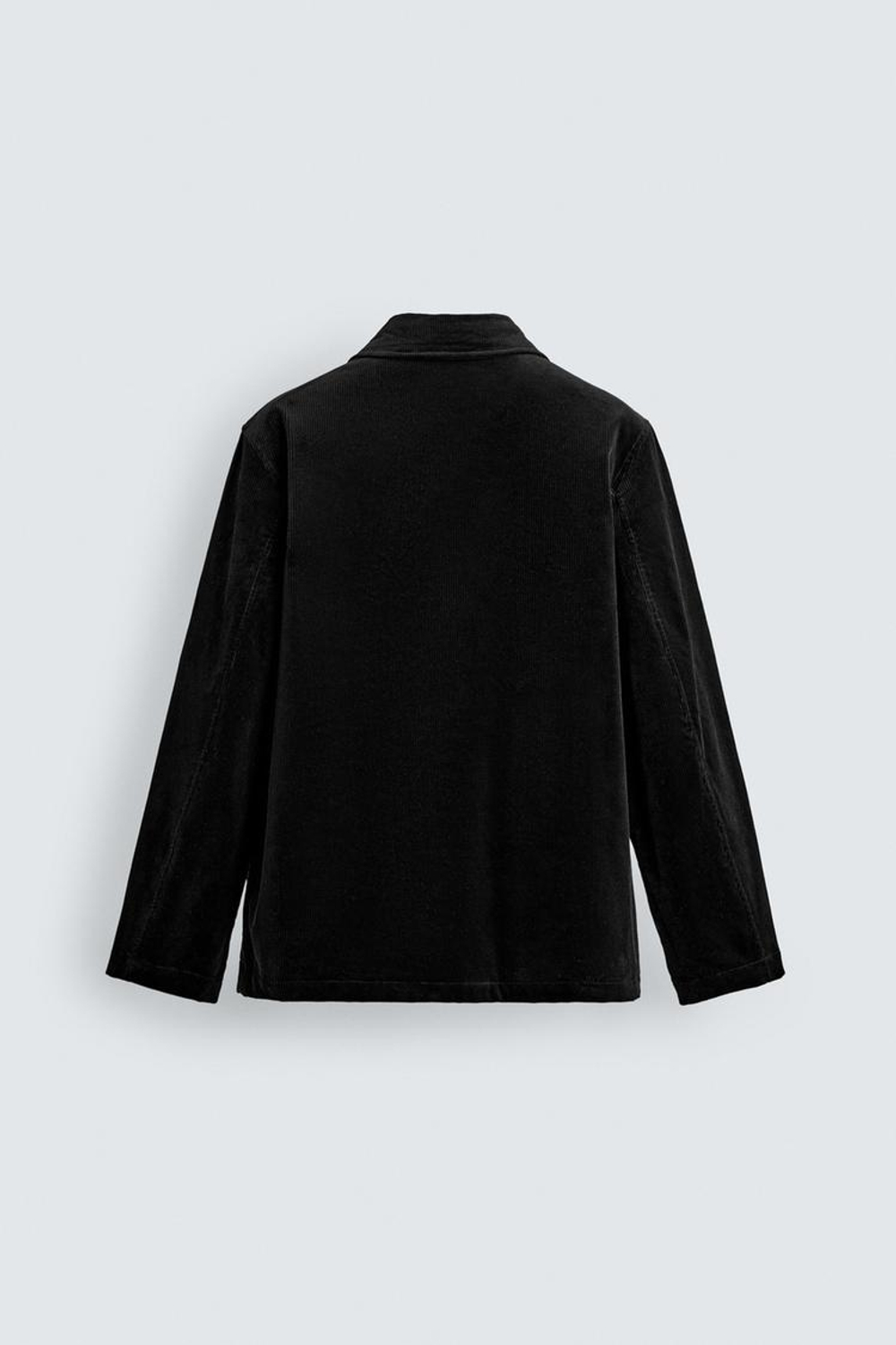 ZARA ВЕЛЬВЕТОВАЯ КУРТКА С КАРМАНАМИ, УГОЛЬНЫЙ