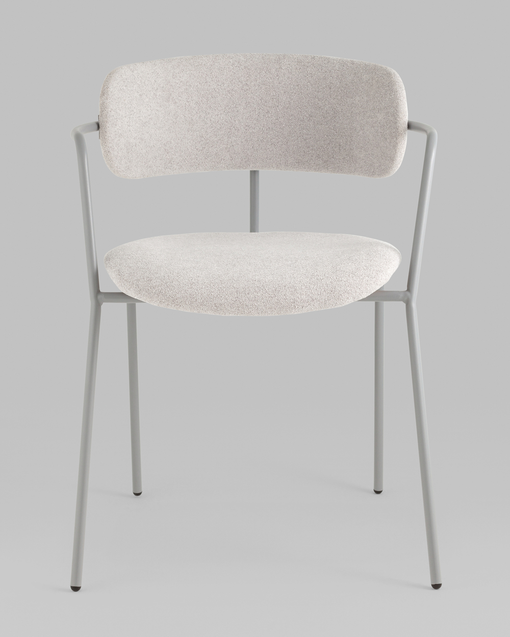 Стул Дженни букле светло-серый каркас серый муар