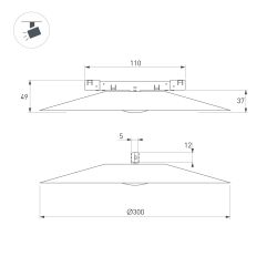 Светильник MAG-MICROCOSM-DISCO-R300-7W Day4000 (WH, 36 deg, 24V) (Arlight, IP20 Металл, 5 лет) 051833