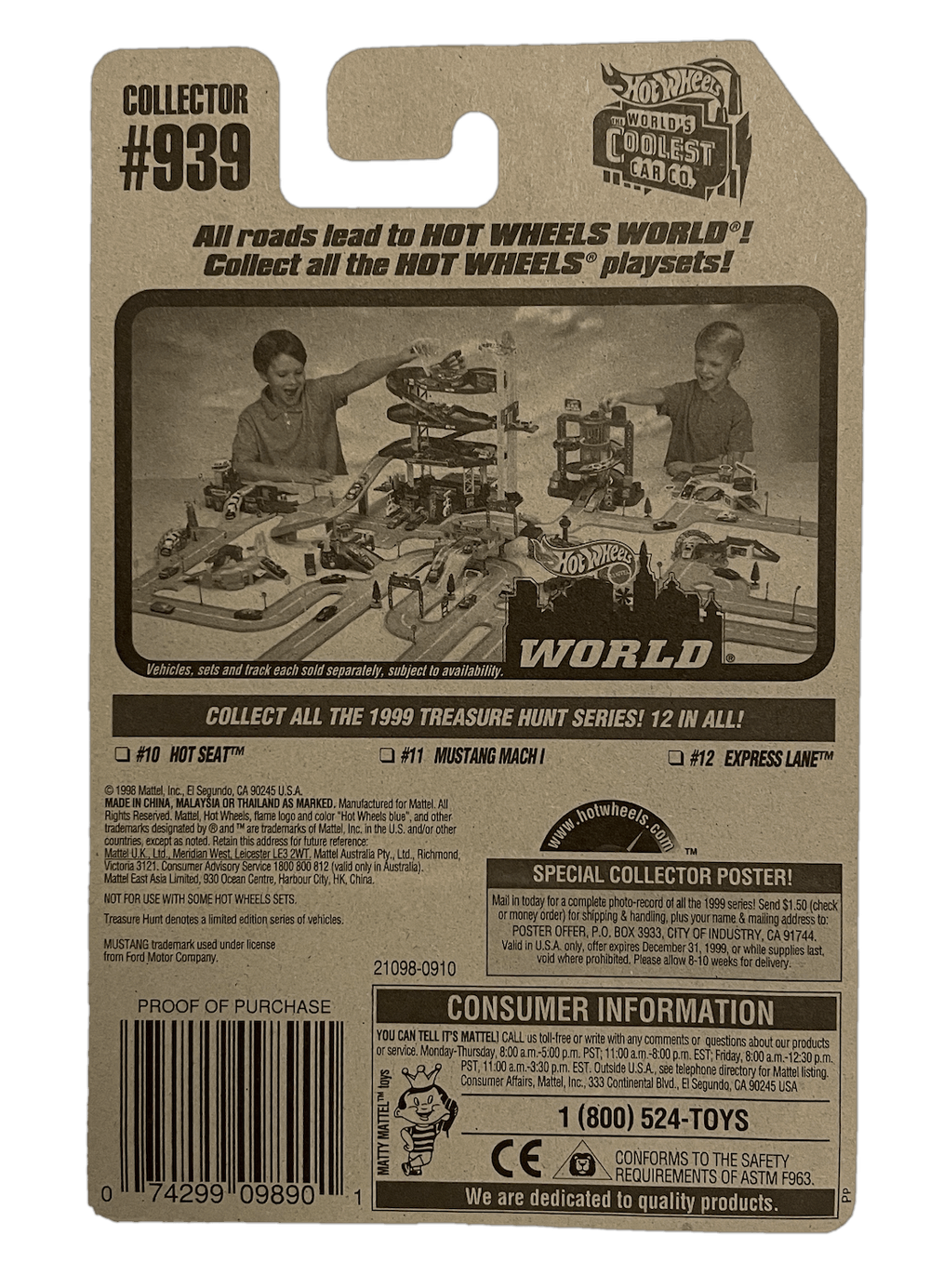 Hot Wheels Treasure Hunt Mustang Mach I (1999)