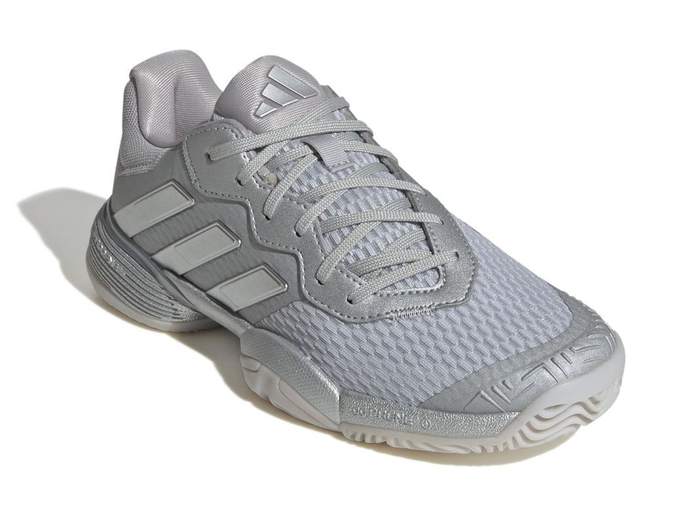 Детские Кроссовки теннисные  Adidas Barricade K - silver metallic/silver metallic/dash grey