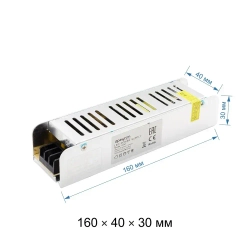 Блок питания для светодиодной ленты Apeyron 03-47 12В, 60 Вт, IP20, 5 А, металл