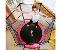 Батут детский DFC SMRKIDS 55" с сеткой, PINK