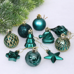 Набор ёлочных украшений «Elegant shine» 4 см 30 предмета), Изумруд