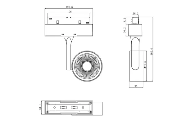 Трековый светильник Technical TR024-2-10W3K