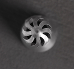 Насадка кондитерская «Сфера.Прорези изогнутые», d=3 см, выход 2,3 см, нержавеющая сталь