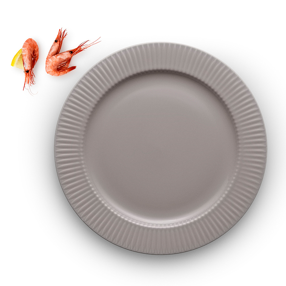 Тарелка круглая legio nova d28 см серая