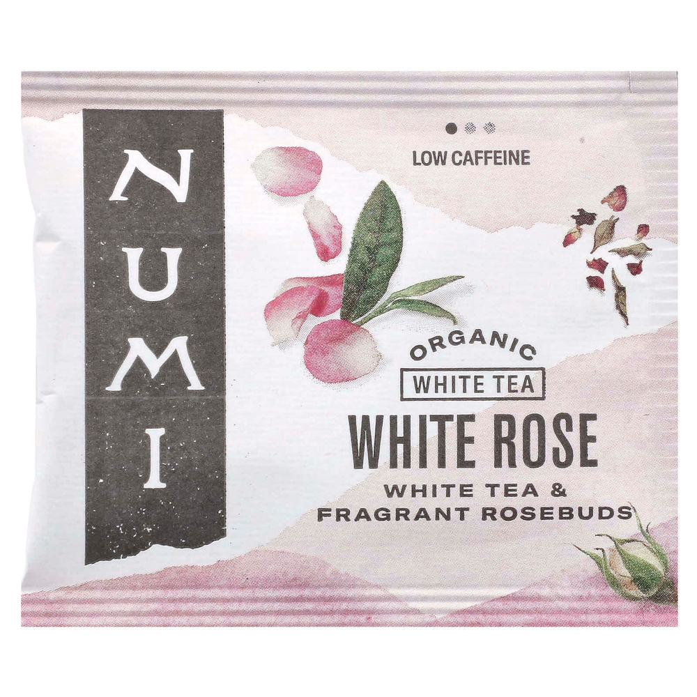 Numi Tea, органический чай, белый чай, белая роза, 16 чайных пакетиков, 32 г (1,13 унции)