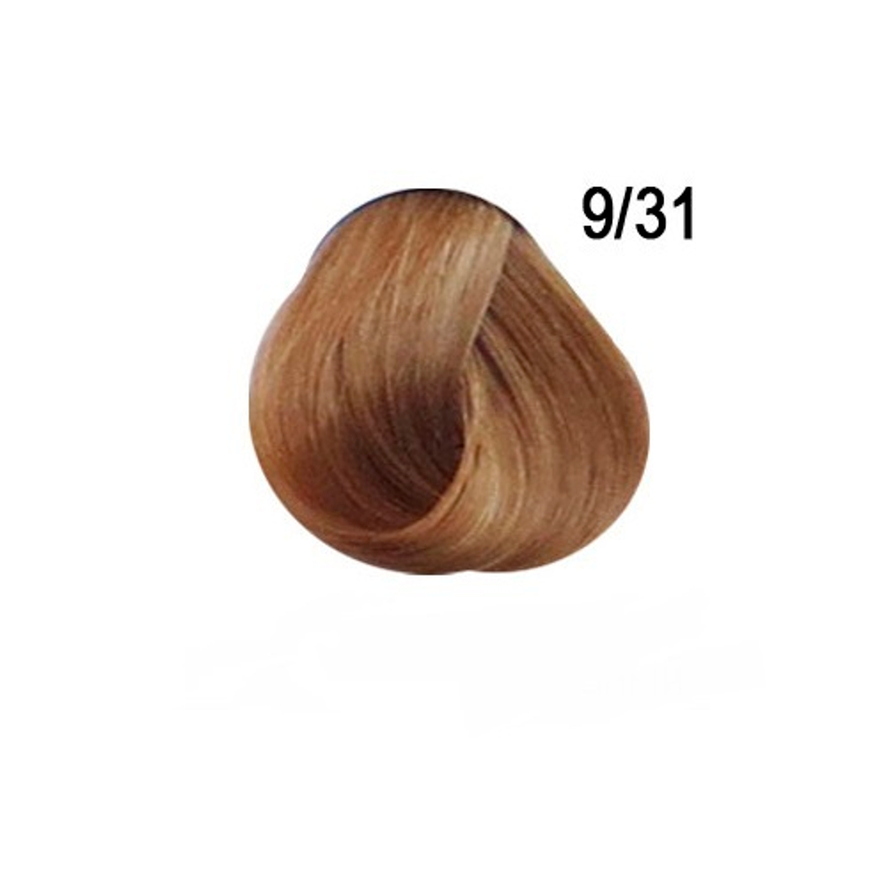 Перманентная крем-краска для волос Ollin 9/31 золотисто пепельный блондин