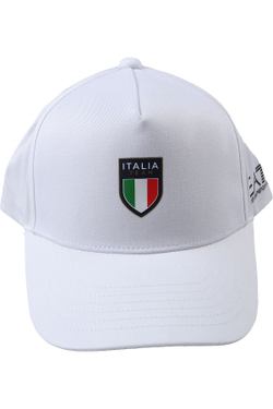 Теннисная кепка EA7 Man Woven Baseball Hat - bianco/bianco