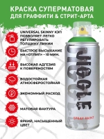 Аэрозольная краска для граффити в баллончике JIGGLE PRO суперматовая, 520 мл, MINT / Мята - 2 шт