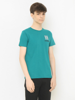 Футболка BIKKEMBERGS Изумрудный/Термопринт: 98, футбольный мяч, логотип Мальчик