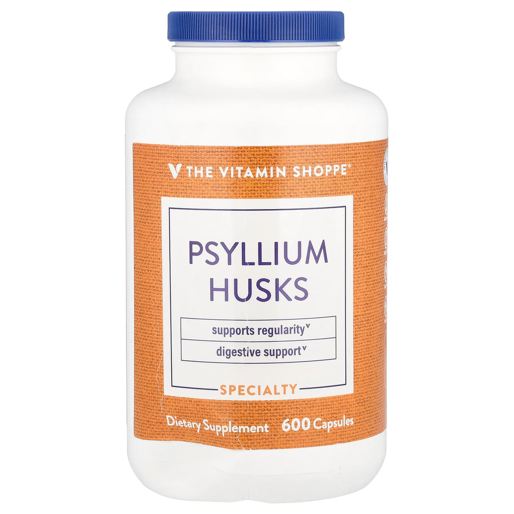 The Vitamin Shoppe, Шелуха семян подорожника, 600 капсул (720 мг на капсулу)