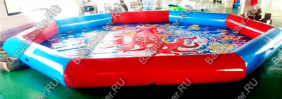 Надувной бассейн "Восьмигранник", 9*9*0.65 м, с принт-печатью на дне