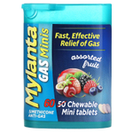 Mylanta, Gas Minis, фруктовое ассорти, 60 жевательных мини-таблеток