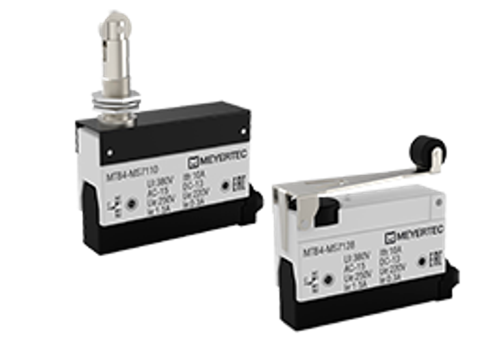 Выключатель концевой, NO+NC,IP54,рычаг с роликом, укороченный MTB4-MS7128 арт. 54264