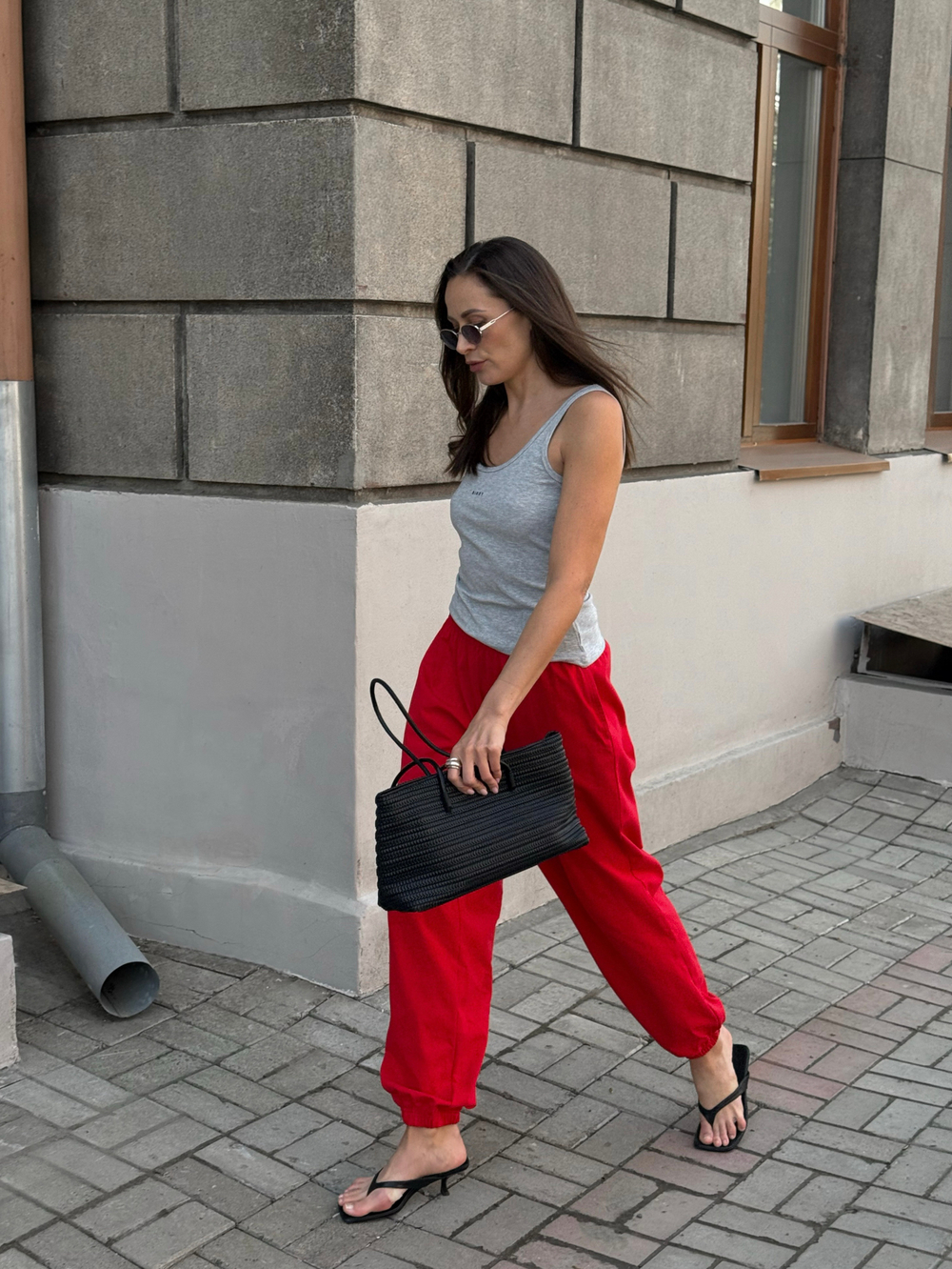 Джоггеры RED BECAUSE | Красный