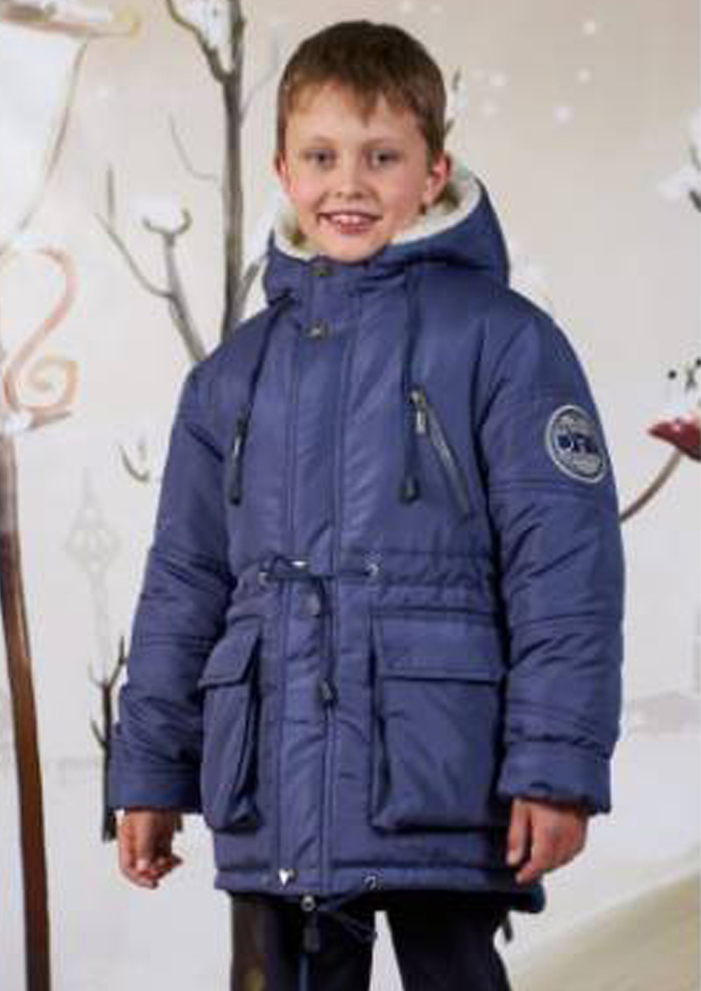 DAY Куртка для мальчика зимняя S3125 синяя