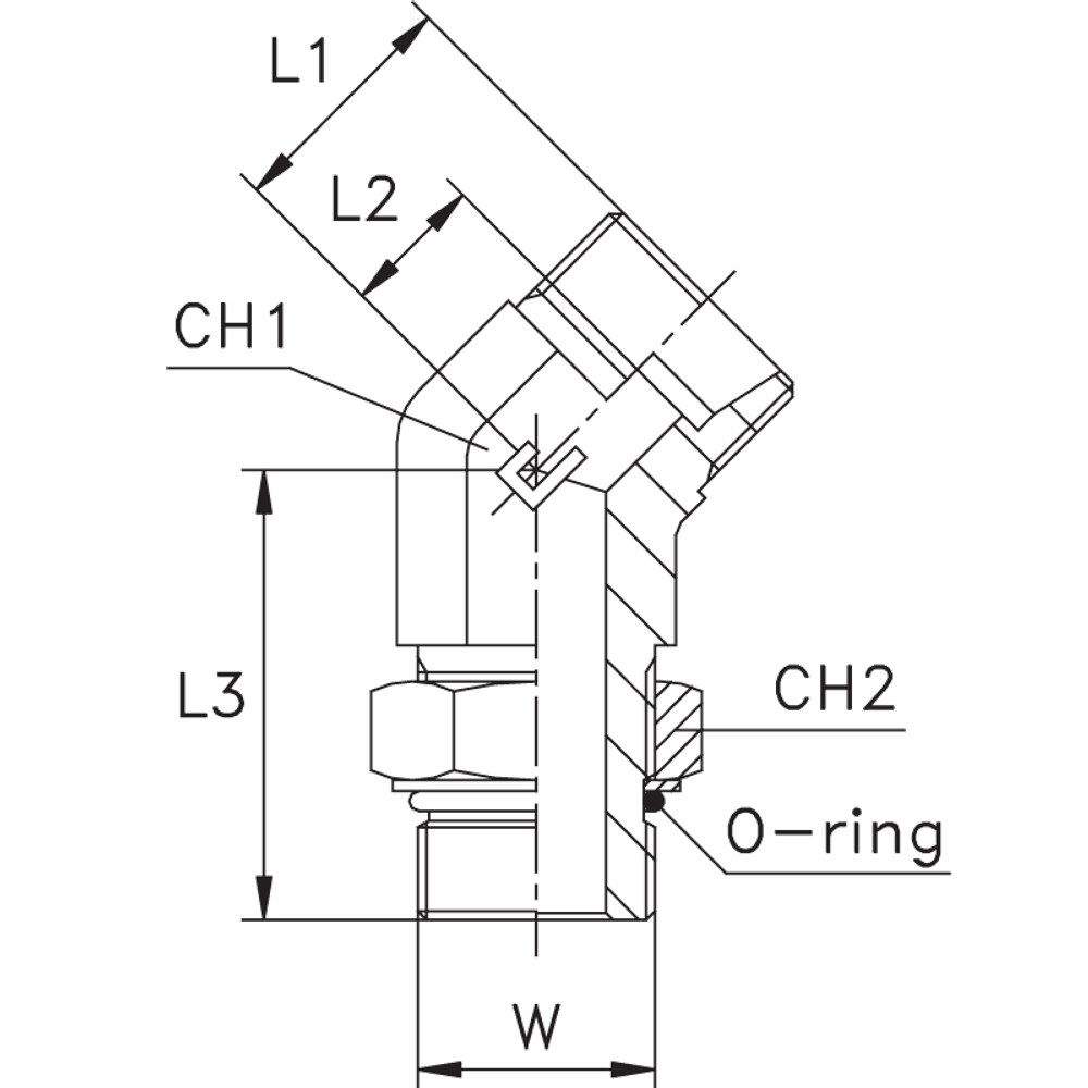 Штуцер FRA45 DS20 UNF1.1/16" (корпус)