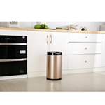 Ведро для мусора сенсорное, круглое, внутр ведро, Foodatlas JAH-9312, 12 л (золотой)