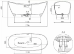 Ванна Salini NOEMI S-Sense 170x75 101712G белая