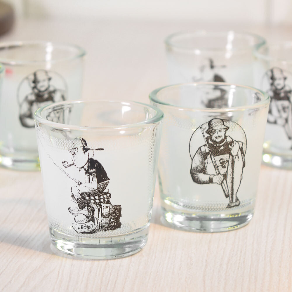 Набор стопок 6шт 50мл (матовые) Рыбалка