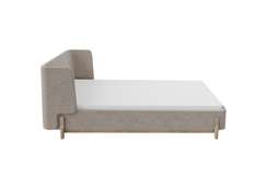 Кровать с подъемным механизмом Basic, 90х200 см (бежевый, рогожка)