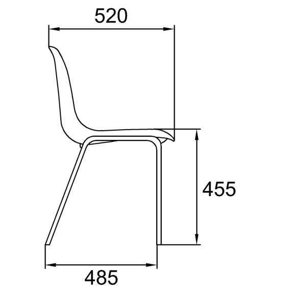 Стул Vicenza (на 4 ножках - Black)