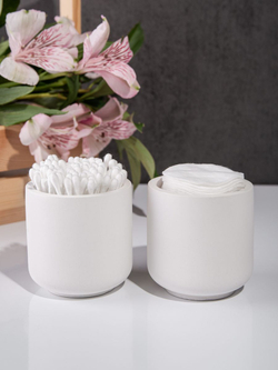 Органайзер для ватных дисков с крышкой 2 штуки