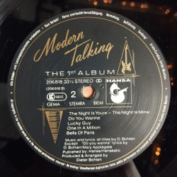 Винтажная виниловая пластинка LP Modern Talking The 1st Album You are My Heart, You are My Soul (Germany 1985)