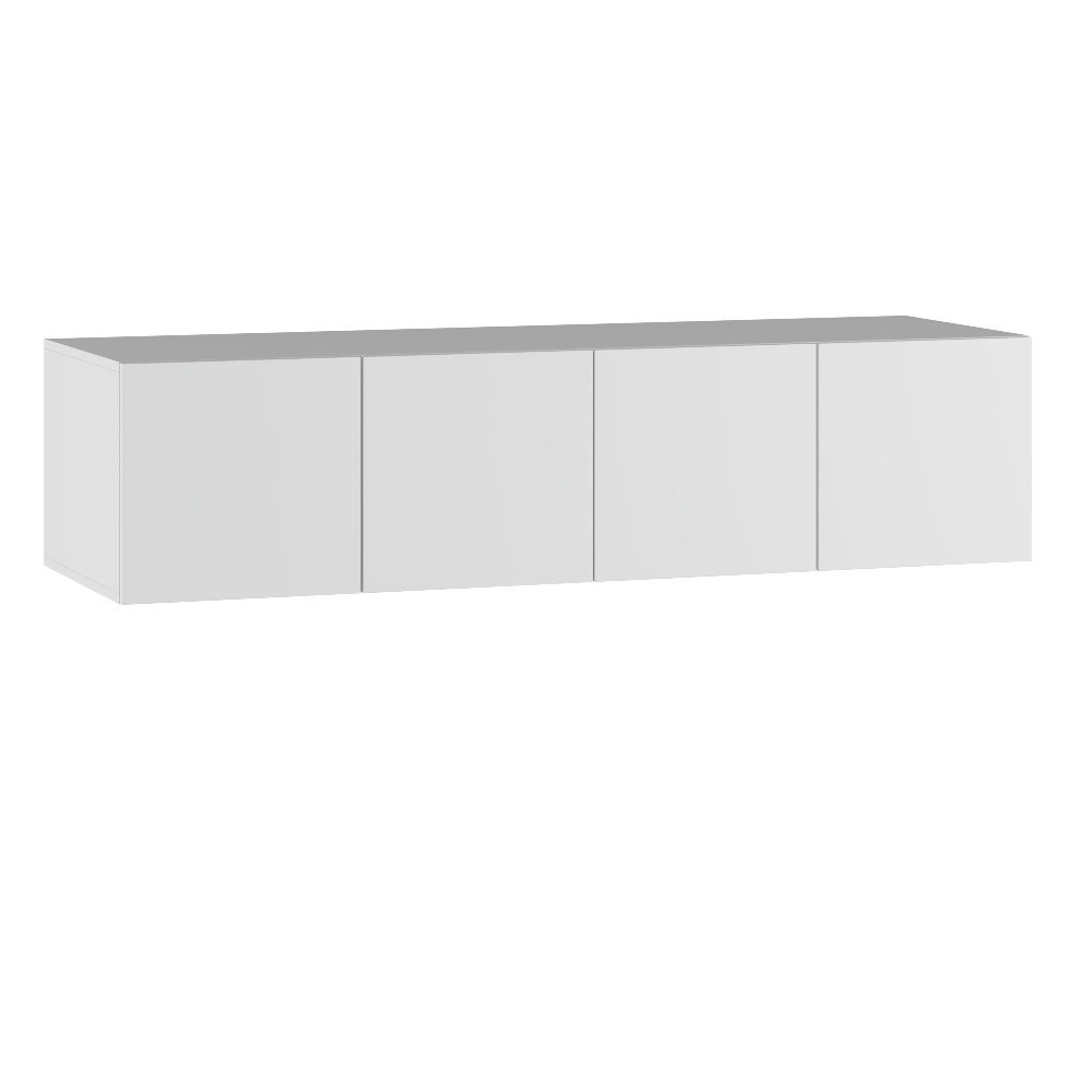 Шкаф Бруно белый современный 4-х дверный с антресолью 160×260×51 Альбина