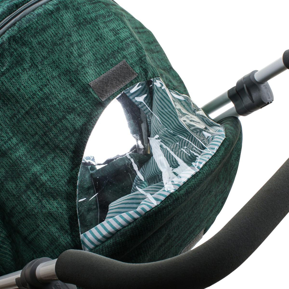 Коляска комбинированная "Наши детки 3-1К" (НДТ3-1К/ВЗ вязанный зеленый)