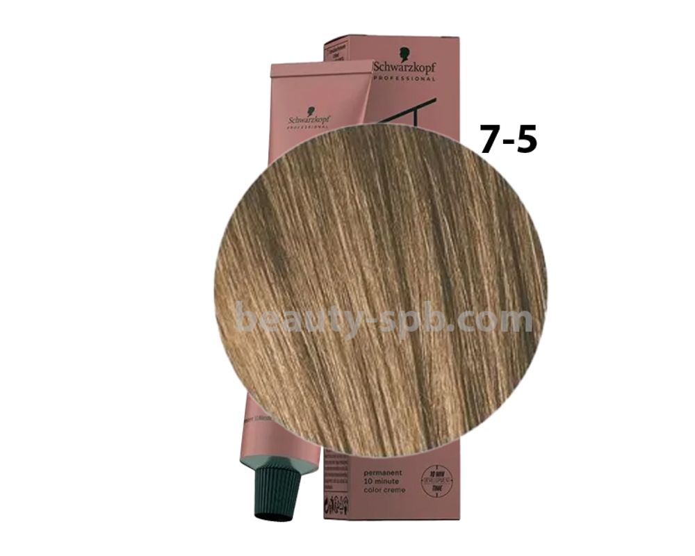 Schwarzkopf Professional краска IGORA Color10 7-5 Средний русый золотистый 60 мл