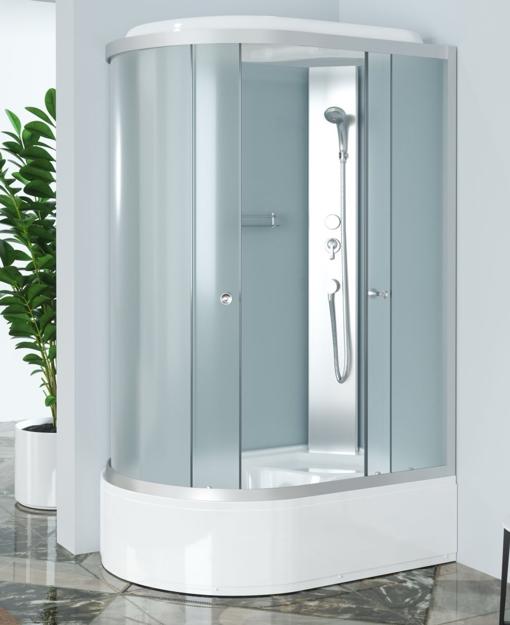 Душевая кабина ZILI DO S6021 БОР (Л/П) 1200х800х2150 мм