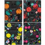 Тетрадь А5 96 л. BRAUBERG, гребень, клетка, глянцевая ламинация, "Bright Fruits", 404420, 4шт