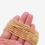 Золотистая шпинель синтетическая с эффектом нанесения потали, 3мм, шар, микроогранка