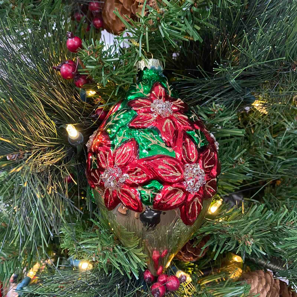 Игрушка с пуансеттиями [Арт. TR 24559]