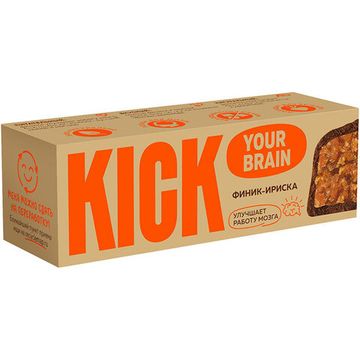 Батончик финиковый со вкусом карамели в шоколаде KICK 45 г/10 шт