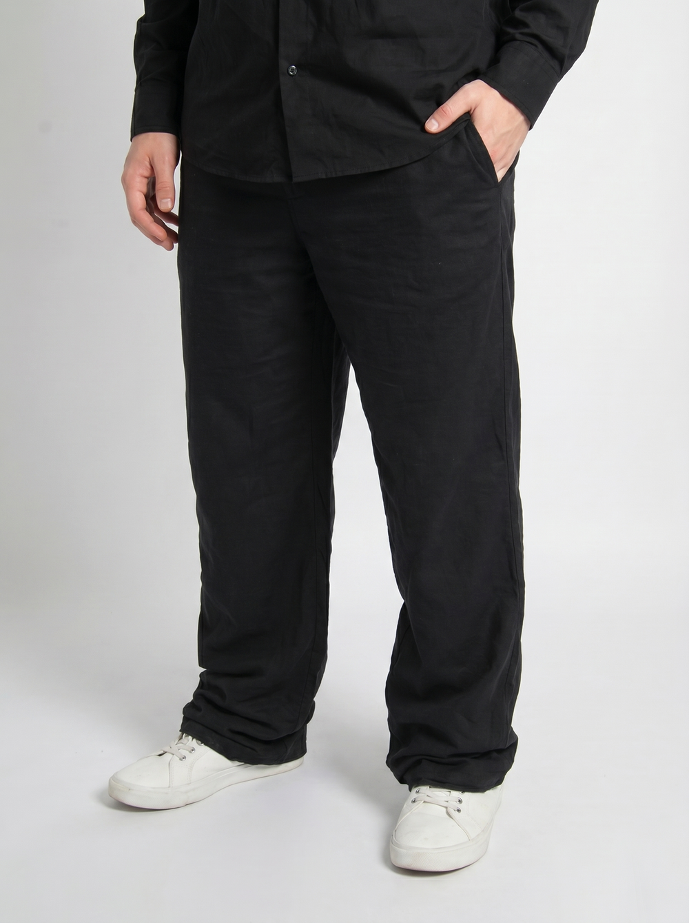 Брюки мужские "Летний ветер", цвет черный