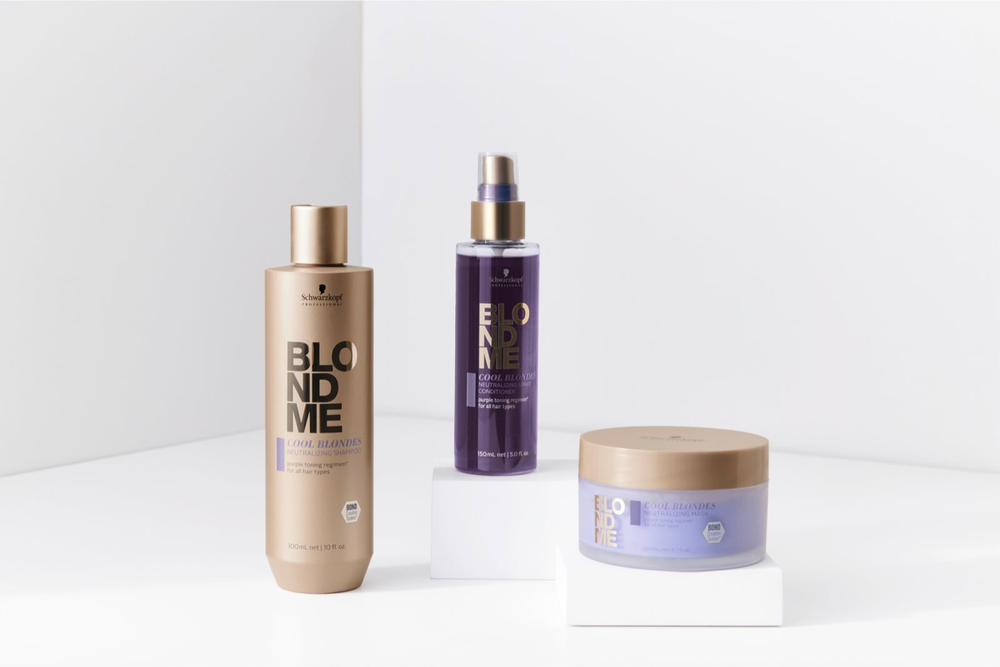 Schwarzkopf Professional Blondme Cool Blondes - несмываемый спрей-кондиционер, нейтрализующий желтоватый оттенок /   150  ml  / GTIN 4045787640199