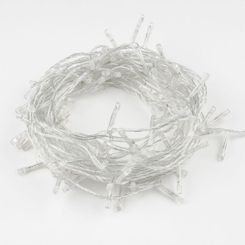 ULD-S1000-100-DTA RED IP20 Гирлянда светодиодная. 10м. 100 светодиодов. Красный свет. Провод прозрачный. ТМ Uniel