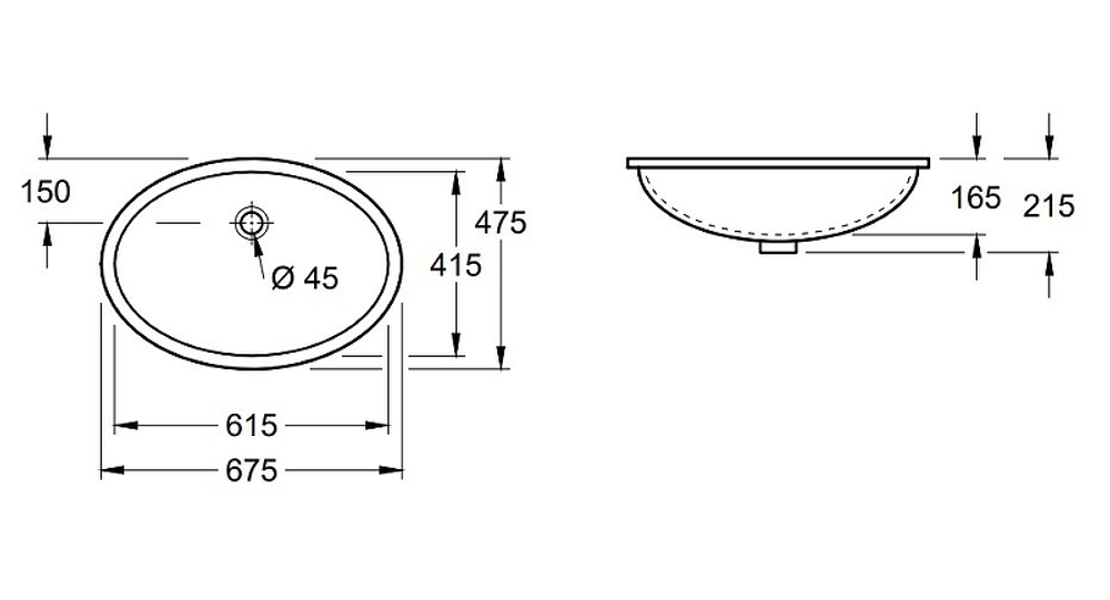 Раковина Villeroy&Boch Evana 67 614400R1 Альпийский белый