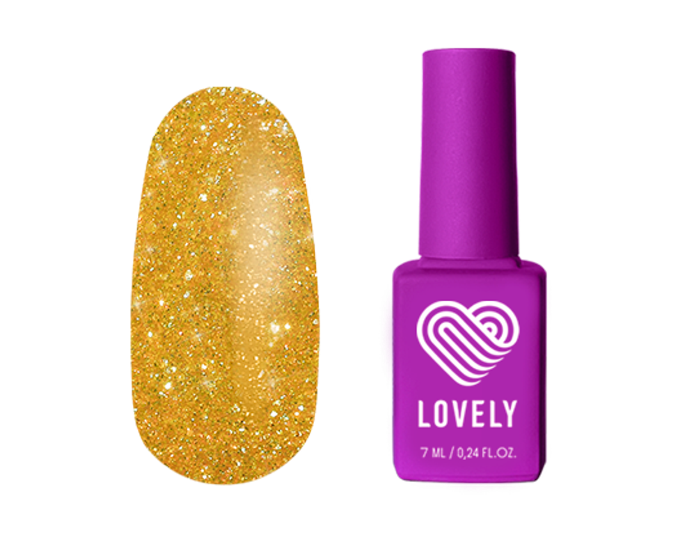 Гель-лак со светоотражающими частицами Lovely, оттенок манго, 7 ml