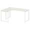 Metal System Стол криволинейный левый на О-образном м/к БО.СА-4 (L) Дуб Наварра/Металл Белый 1600*12