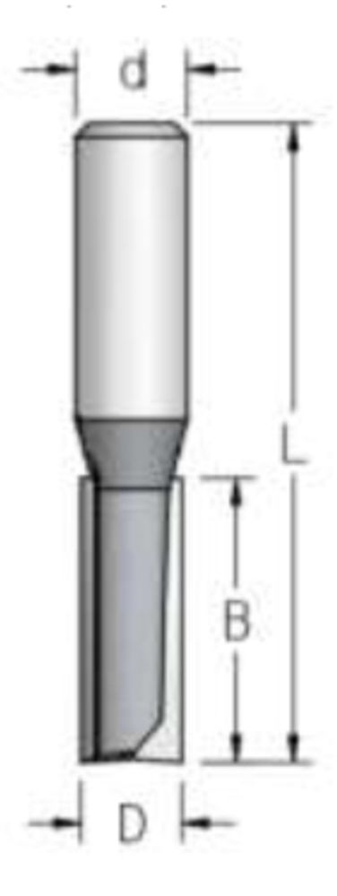 Фреза P241202 пазовая  D12 B25 Z2 хвостовик 12_S
