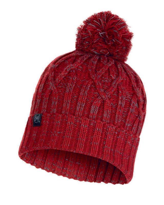 Шапка вязаная с флисом Buff Hat Knitted Polar Idun Red Фото 1