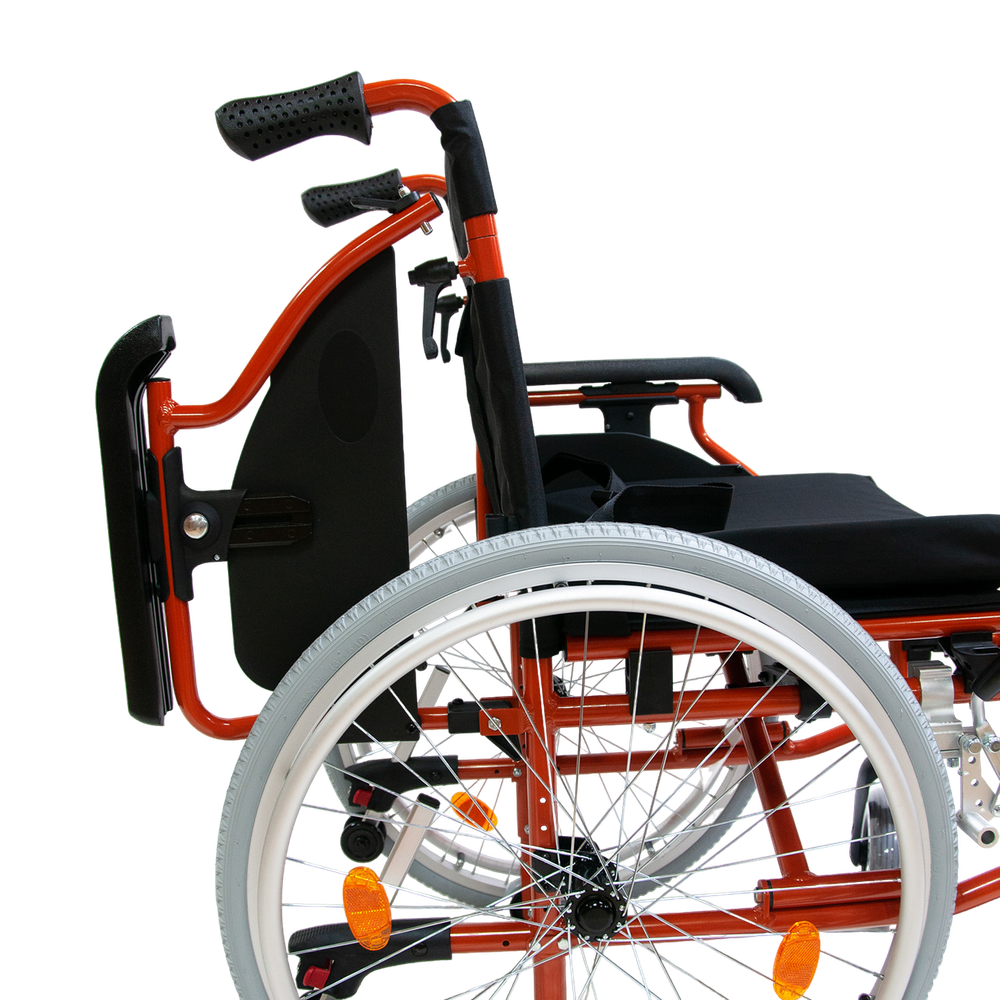 Мега-Оптим FS218LQ с пневматическими колесами, Кресло-коляска с ручным приводом для лиц с большим весом прогулочная (для инвалидов и детей-инвалидов), код ФСС 07-02-08