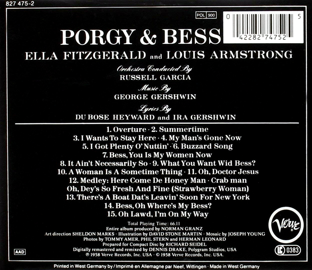 Ella Fitzgerald & Louis Armstrong / Porgy & Bess (CD)