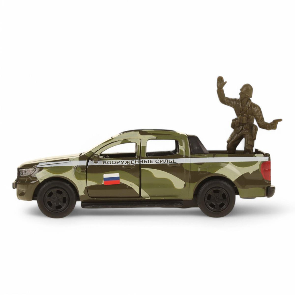 Модель ин. мет. "Ford Ranger" 12см. двери. баг. +солд. 4,5см. в ассорт. SB-18-09-FR-M+FG-WB (Технопа