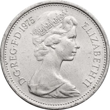 5 новых пенсов 1975 Великобритания